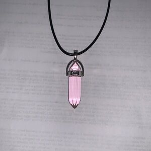 Crystal Necklace Gemstone Pendant Hexagonal